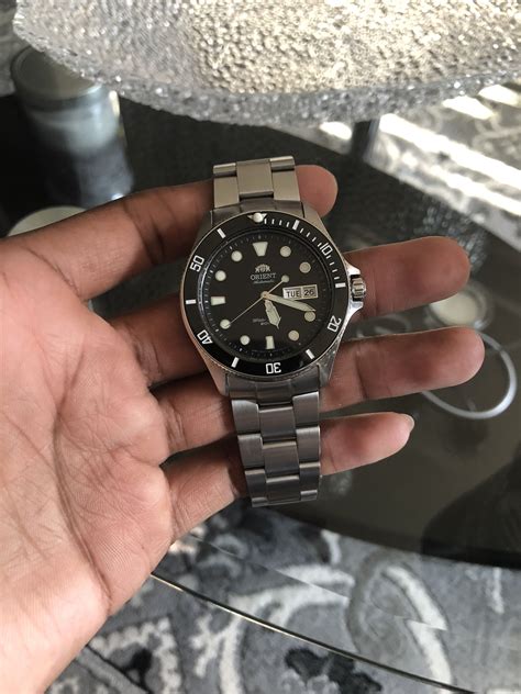 rolex submariner orient ray ii side by side comparison|orient ray f6922 review.